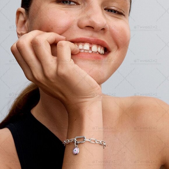 Pandora Engravable Evil Eye Murano Glass Mini Dangle Charm - Picture 6 of 7